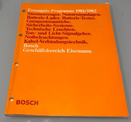 Bosch eisemann prospekt 1981 - prospekt,