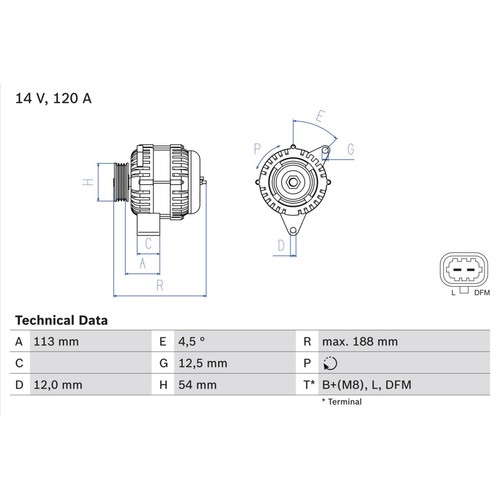 Drehstromgenerator bosch 986 - drehstromgenerator,